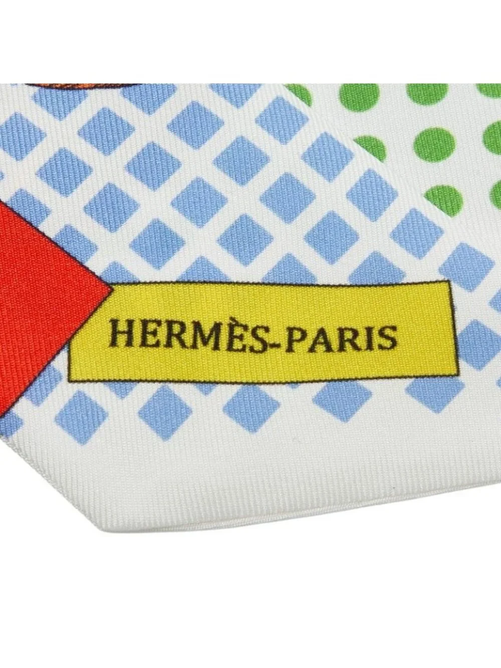 ★SOLD★ Hermes Cavalier en Formes Scarf White Multicolor - Picture 3 of 4